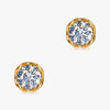 J'EVAR 18KT Yellow Gold Lotus Petals ALTR Lab Grown Diamond Earrings Front View | 2.00 CT