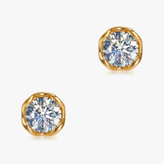 Certified Lotus Petals Diamond Earrings