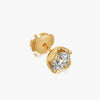J'EVAR 18KT Yellow Gold Lotus Petals ALTR Lab Grown Diamond Earrings Lock View | 2.00 CT