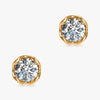 J'EVAR 18KT Yellow Gold Lotus Petals ALTR Lab Grown Diamond Earrings Front View | 2.50 CT