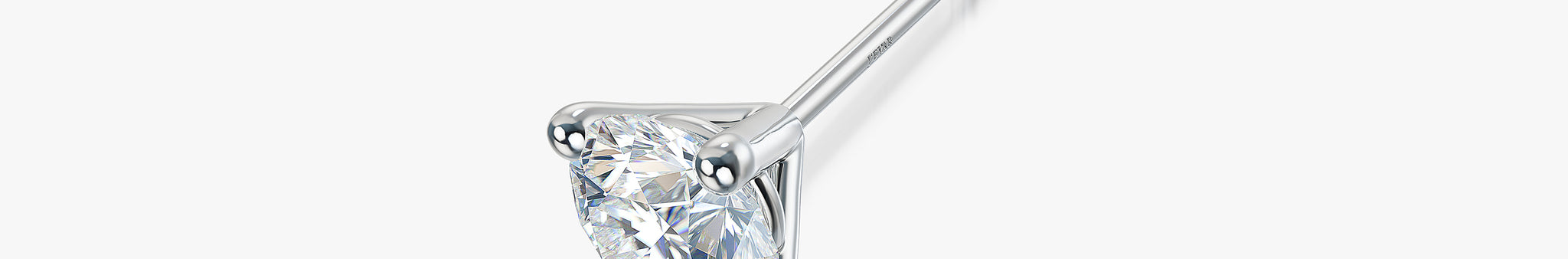 J'EVAR 18KT White Gold ALTR Lab Grown Diamond Single Stud Earring with Guardian Backs Perspective View