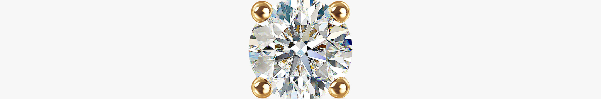 J'EVAR 18KT Yellow Gold ALTR Lab Grown Diamond Single Stud Earring with Guardian Backs Front View