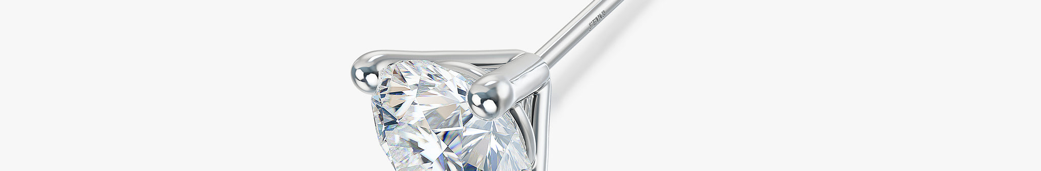 J'EVAR 18KT White Gold ALTR Lab Grown Diamond Single Stud Earring with Guardian Backs Perspective View