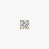 J'EVAR 18KT Yellow Gold ALTR Lab Grown Diamond Single Stud Earring with Guardian Backs Front View | Single / 1.50 CT