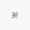 J'EVAR 18KT Yellow Gold ALTR Lab Grown Diamond Single Stud Earring with Guardian Backs Front View | Single / 1.75 CT