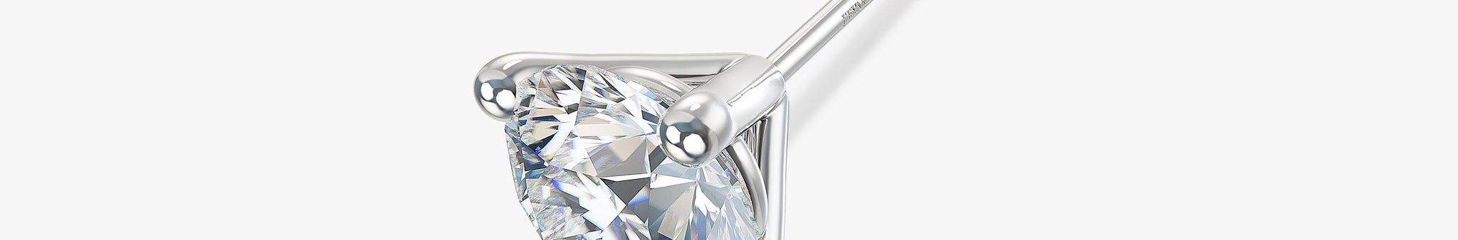 J'EVAR 18KT White Gold ALTR Lab Grown Diamond Single Stud Earring with Guardian Backs Perspective View