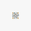 J'EVAR 18KT Yellow Gold ALTR Lab Grown Diamond Single Stud Earring with Guardian Backs Front View | Single / 2.00 CT