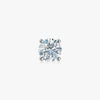 J'EVAR 18KT White Gold ALTR Lab Grown Diamond Single Stud Earring with Guardian Backs Front View | Single / 2.25 CT