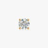 J'EVAR 18KT Yellow Gold ALTR Lab Grown Diamond Single Stud Earring with Guardian Backs Front View | Single / 2.25 CT