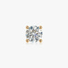 J'EVAR 18KT Yellow Gold ALTR Lab Grown Diamond Single Stud Earring with Guardian Backs Front View | Single / 2.75 CT