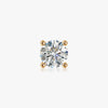 J'EVAR 18KT Yellow Gold ALTR Lab Grown Diamond Single Stud Earring with Guardian Backs Front View | Single / 3.00 CT