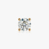 J'EVAR 18KT Yellow Gold ALTR Lab Grown Diamond Single Stud Earring with Guardian Backs Front View | Single / 3.50 CT