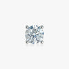 J'EVAR 18KT White Gold ALTR Lab Grown Diamond Single Stud Earring with Guardian Backs Front View | Single / 4.00 CT