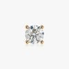 J'EVAR 18KT Yellow Gold ALTR Lab Grown Diamond Single Stud Earring with Guardian Backs Front View | Single / 4.00 CT