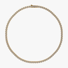Lotus Petals Diamond Tennis Necklace