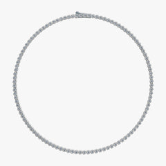 Lotus Petals Diamond Tennis Necklace