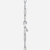 J'EVAR 14KT White Gold Paperclip Lariat Heart Lab Grown Diamond Necklace Lock View | 0.15 CT