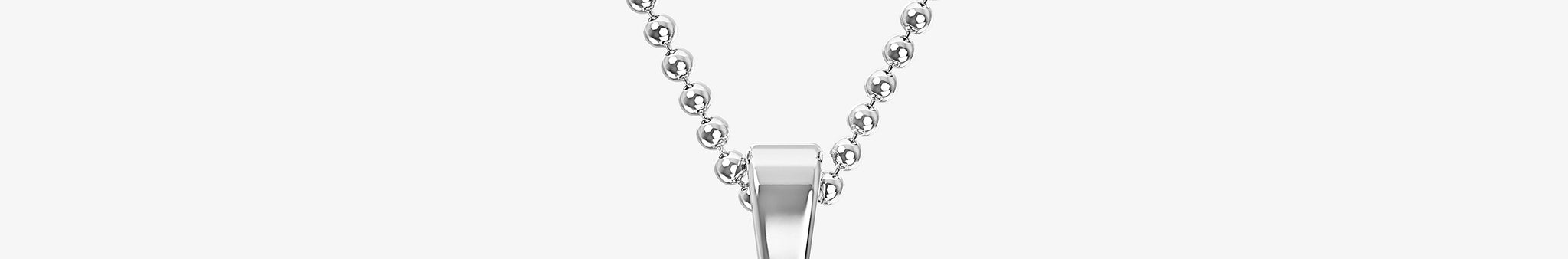 TYPE by J'EVAR 9MM A SOLITAIRE DIAMOND INITIAL PENDANT 18K White Gold ALTR Lab Grown Diamond Front View