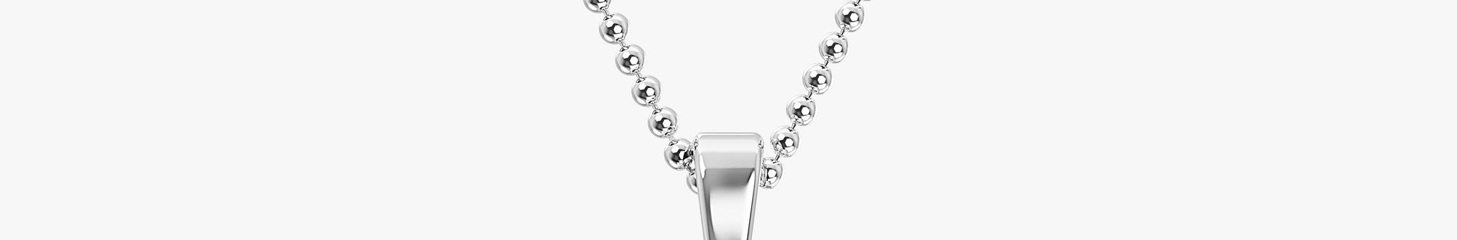 TYPE by J'EVAR 7MM LETTER B SOLITAIRE DIAMOND INITIAL PENDANT 18K White Gold ALTR Lab Grown Diamond Front View
