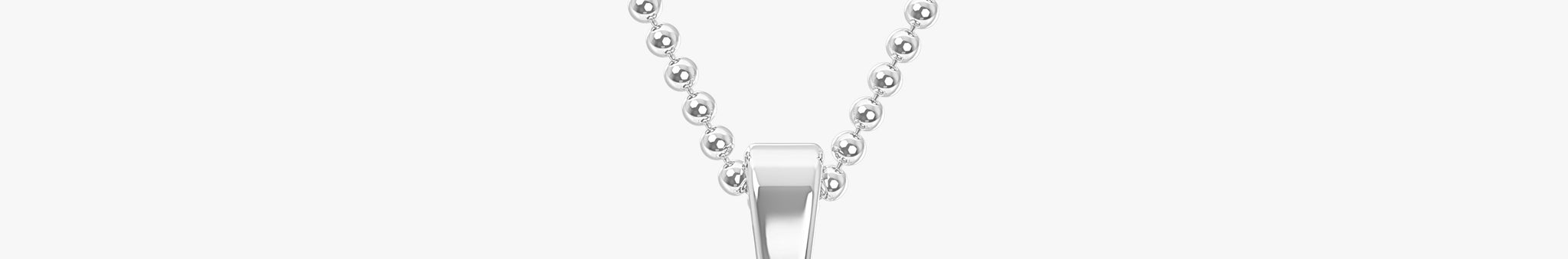 TYPE by J'EVAR 9MM C SOLITAIRE DIAMOND INITIAL PENDANT 18K White Gold ALTR Lab Grown Diamond Back View