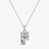 TYPE by J'EVAR 9MM F SOLITAIRE DIAMOND INITIAL PENDANT 18K White Gold ALTR Lab Grown Diamond Front View | 18 IN CHAIN / F