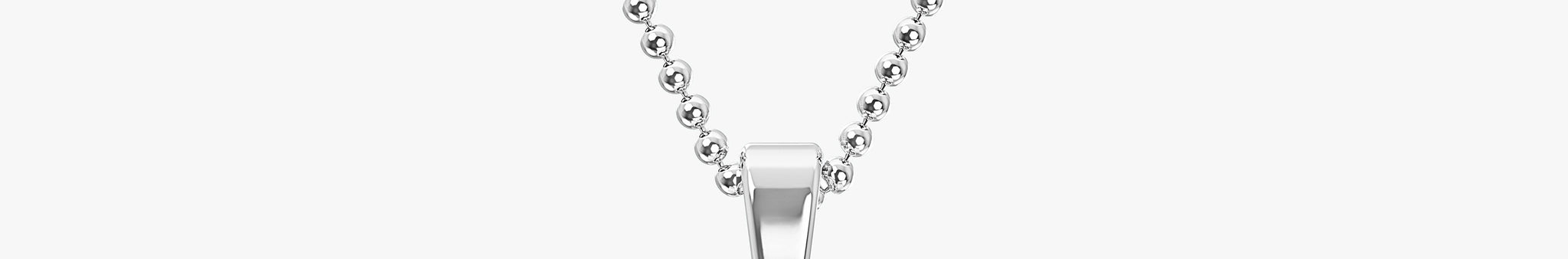 TYPE by J'EVAR 9MM H SOLITAIRE DIAMOND INITIAL PENDANT 18K White Gold ALTR Lab Grown Diamond Front View