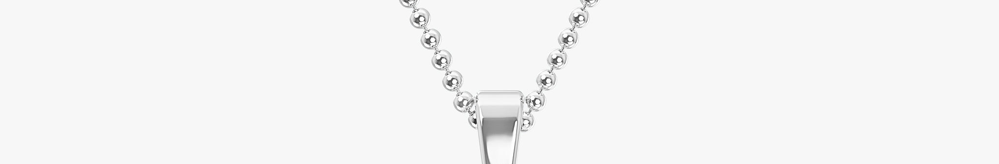 TYPE by J'EVAR 7MM LETTER I SOLITAIRE DIAMOND INITIAL PENDANT 18K White Gold ALTR Lab Grown Diamond Front View