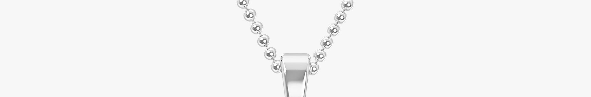 TYPE by J'EVAR 9MM I SOLITAIRE DIAMOND INITIAL PENDANT 18K White Gold ALTR Lab Grown Diamond Back View