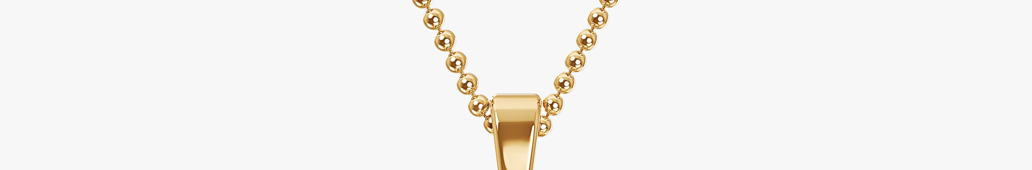 TYPE by J'EVAR 7MM I SOLITAIRE DIAMOND INITIAL PENDANT 18K Yellow Gold ALTR Lab Grown Diamond Front View