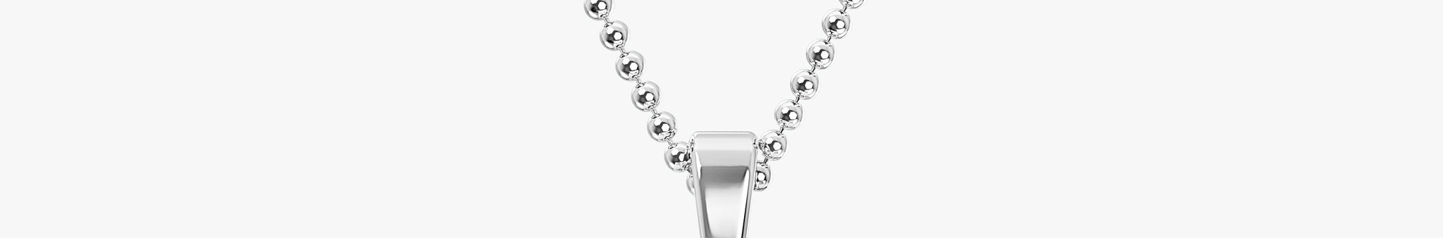 TYPE by J'EVAR 9MM M SOLITAIRE DIAMOND INITIAL PENDANT 18K White Gold ALTR Lab Grown Diamond Front View