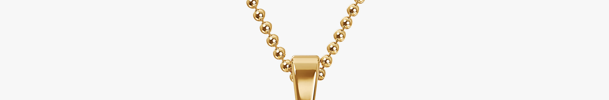 TYPE by J'EVAR 7MM M SOLITAIRE DIAMOND INITIAL PENDANT 18K Yellow Gold ALTR Lab Grown Diamond Front View