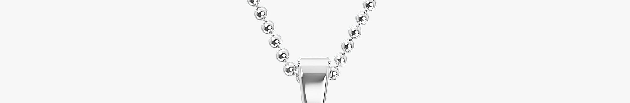 TYPE by J'EVAR 9MM N SOLITAIRE DIAMOND INITIAL PENDANT 18K White Gold ALTR Lab Grown Diamond Front View