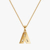 TYPE by J'EVAR 7MM LETTER A SOLITAIRE DIAMOND INITIAL PENDANT 18K Yellow Gold ALTR Lab Grown Diamond Back View | NO CHAIN / A