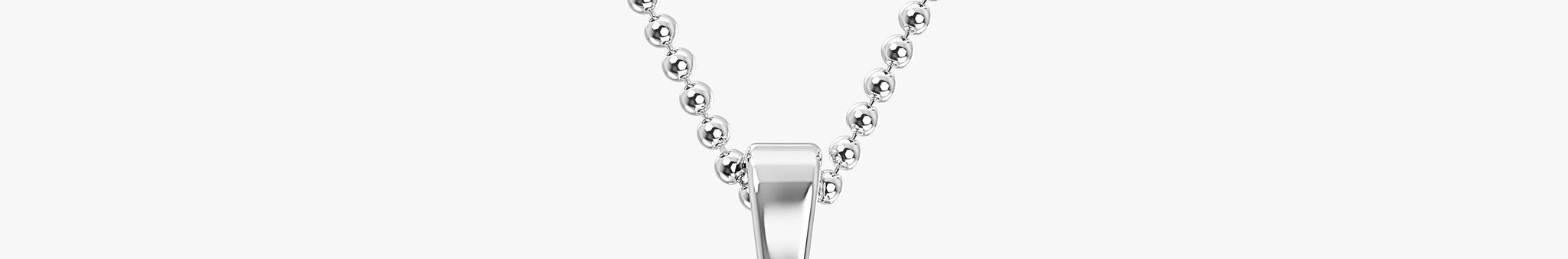 TYPE by J'EVAR 9MM B SOLITAIRE DIAMOND INITIAL PENDANT 18K White Gold ALTR Lab Grown Diamond Front View