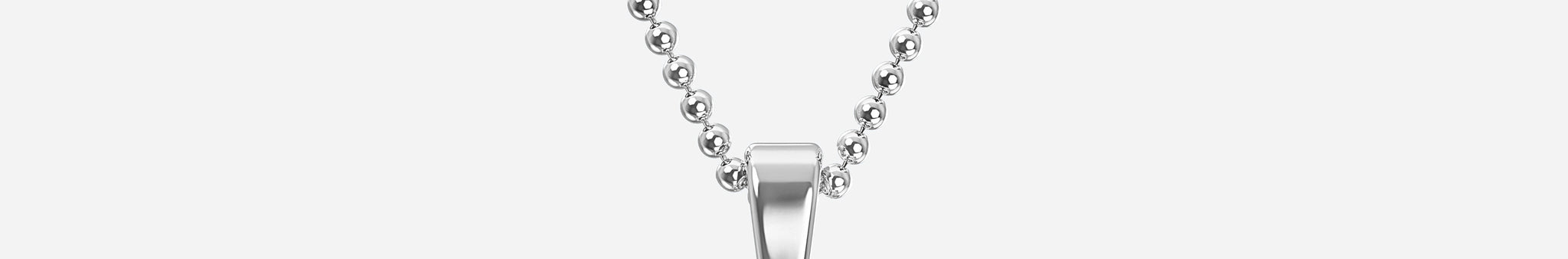 TYPE by J'EVAR 9MM C SOLITAIRE DIAMOND INITIAL PENDANT 18K White Gold ALTR Lab Grown Diamond Front View