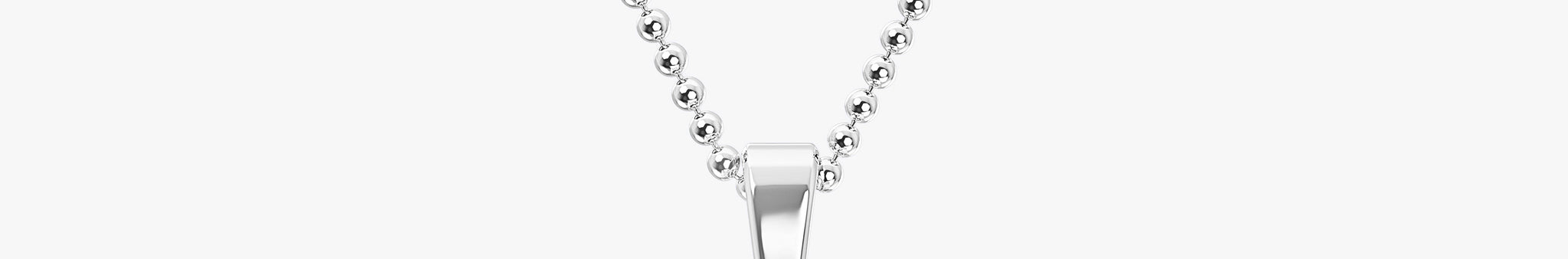 TYPE by J'EVAR 7MM LETTER E SOLITAIRE DIAMOND INITIAL PENDANT 18K White Gold ALTR Lab Grown Diamond Front View