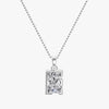 TYPE by J'EVAR 7MM LETTER E SOLITAIRE DIAMOND INITIAL PENDANT 18K White Gold ALTR Lab Grown Diamond Front View | NO CHAIN / E