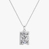 TYPE by J'EVAR 9MM E SOLITAIRE DIAMOND INITIAL PENDANT 18K White Gold ALTR Lab Grown Diamond Front View | NO CHAIN / E