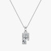 TYPE by J'EVAR 7MM LETTER F SOLITAIRE DIAMOND INITIAL PENDANT 18K White Gold ALTR Lab Grown Diamond Front View | NO CHAIN / F