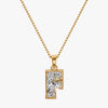TYPE by J'EVAR 9MM F SOLITAIRE DIAMOND INITIAL PENDANT 18K Yellow Gold ALTR Lab Grown Diamond Front View | NO CHAIN / F