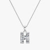 TYPE by J'EVAR 7MM LETTER H SOLITAIRE DIAMOND INITIAL PENDANT 18K White Gold ALTR Lab Grown Diamond Front View | NO CHAIN / H