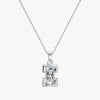TYPE by J'EVAR 7MM LETTER I SOLITAIRE DIAMOND INITIAL PENDANT 18K White Gold ALTR Lab Grown Diamond Front View | NO CHAIN / I