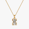 TYPE by J'EVAR 7MM I SOLITAIRE DIAMOND INITIAL PENDANT 18K Yellow Gold ALTR Lab Grown Diamond Front View | NO CHAIN / I