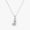 TYPE by J'EVAR 7MM LETTER J SOLITAIRE DIAMOND INITIAL PENDANT 18K White Gold ALTR Lab Grown Diamond Front View | NO CHAIN / J