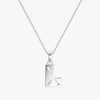 TYPE by J'EVAR 7MM LETTER L SOLITAIRE DIAMOND INITIAL PENDANT 18K White Gold ALTR Lab Grown Diamond Back View | NO CHAIN / L