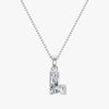 TYPE by J'EVAR 7MM LETTER L SOLITAIRE DIAMOND INITIAL PENDANT 18K White Gold ALTR Lab Grown Diamond Front View | NO CHAIN / L