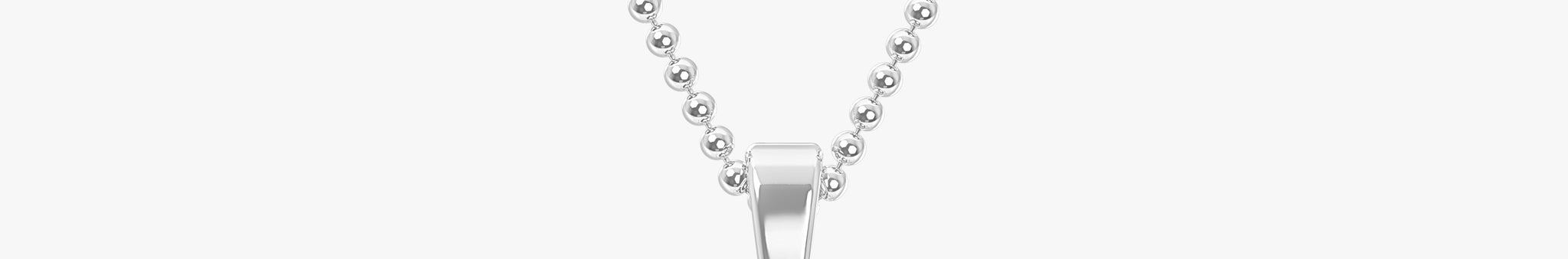 TYPE by J'EVAR 9MM L SOLITAIRE DIAMOND INITIAL PENDANT 18K White Gold ALTR Lab Grown Diamond Back View