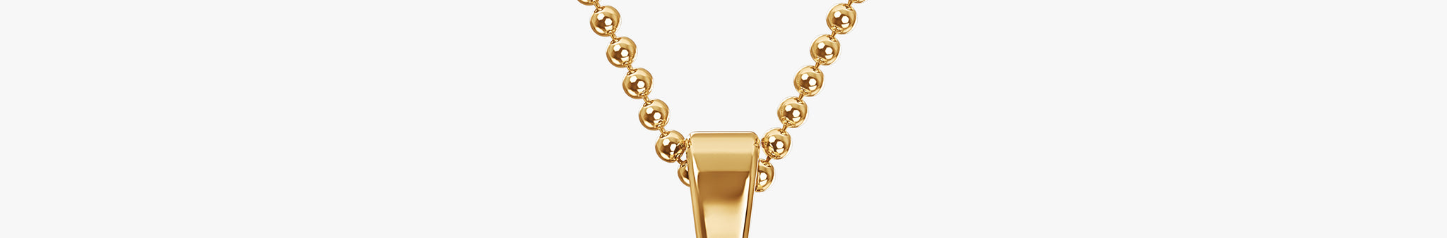 TYPE by J'EVAR 7MM L SOLITAIRE DIAMOND INITIAL PENDANT 18K Yellow Gold ALTR Lab Grown Diamond Front View