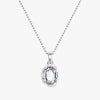TYPE by J'EVAR 7MM LETTER O SOLITAIRE DIAMOND INITIAL PENDANT 18K White Gold ALTR Lab Grown Diamond Front View | NO CHAIN / O