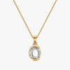 TYPE by J'EVAR 7MM O SOLITAIRE DIAMOND INITIAL PENDANT 18K Yellow Gold ALTR Lab Grown Diamond Front View | NO CHAIN / O